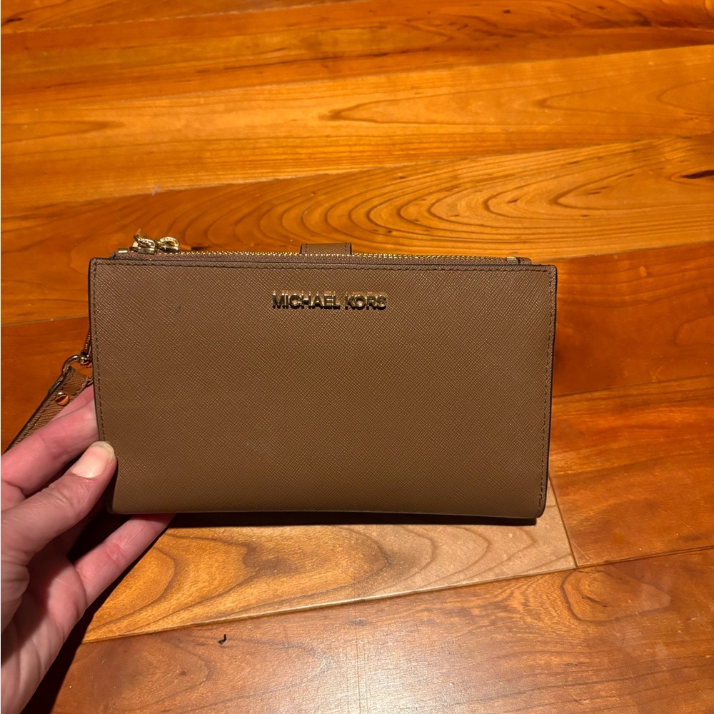 Michael Kors Tan Wristlet